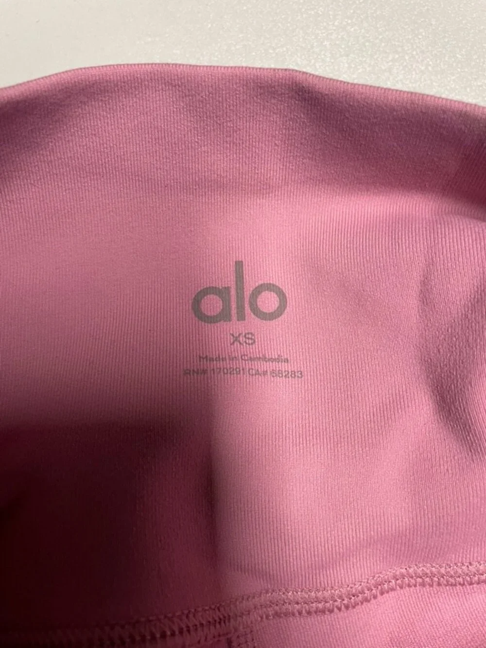 ALO YOGA Women's 7/8 High-Waist Airbrush Legging Sz XS in Pink Wild Rose (Dirty)